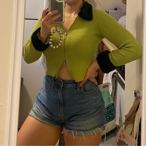 Forever 21 Olive Green Rib Knit Sweater 💚